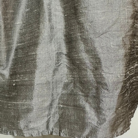 Maison Cleo Silver Silk Blouse Size S/M/L - Picture 12 of 13